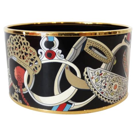 hermes cuff bracelets|vintage hermes enamel bracelet.